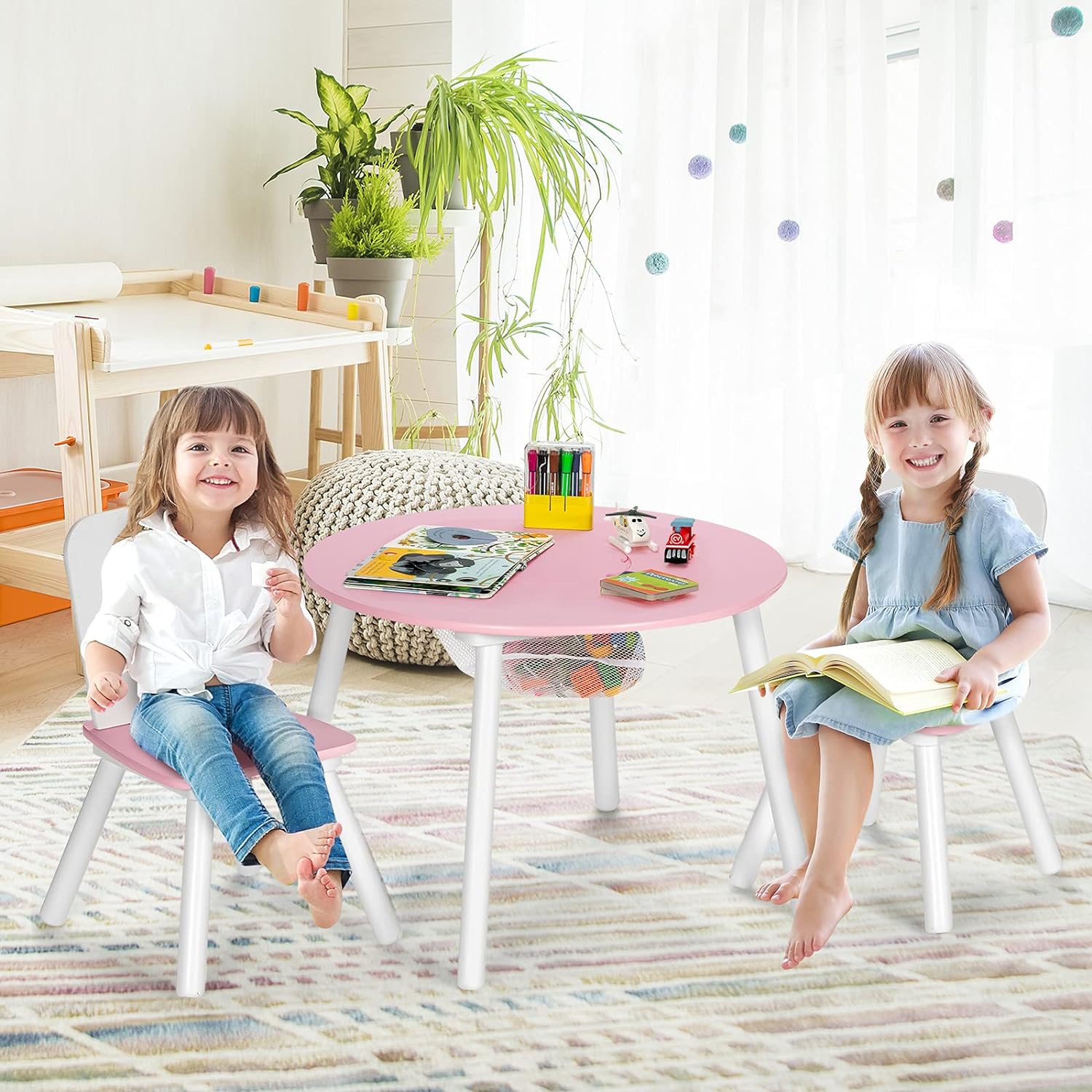 Juego de mesa y silla para niños pequeños, Mesa de actividades