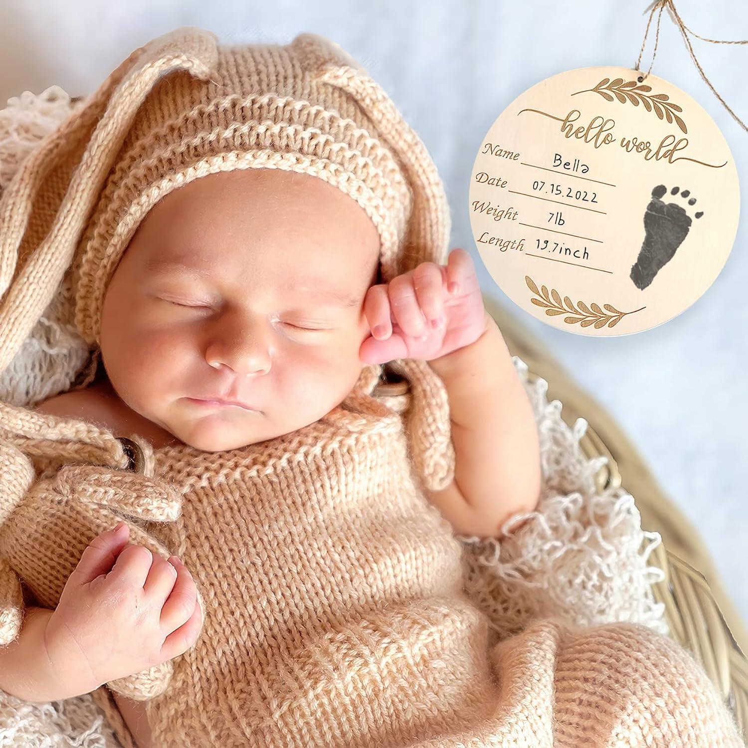 Letrero de anuncio de madera para bebé, letrero de anuncio de nacimiento, - VIRTUAL MUEBLES