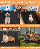 Mancro Funda de asiento de automóvil para perro para asiento trasero, protector