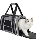 Transportador suave para gatos con ventana de malla superior, transpirable para