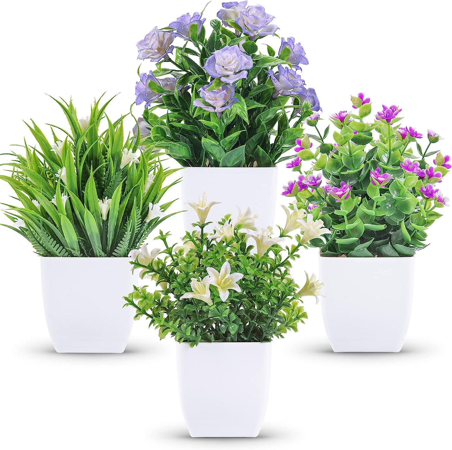 Plantas colgantes artificiales para estante, paquete de 4 plantas fals -  VIRTUAL MUEBLES