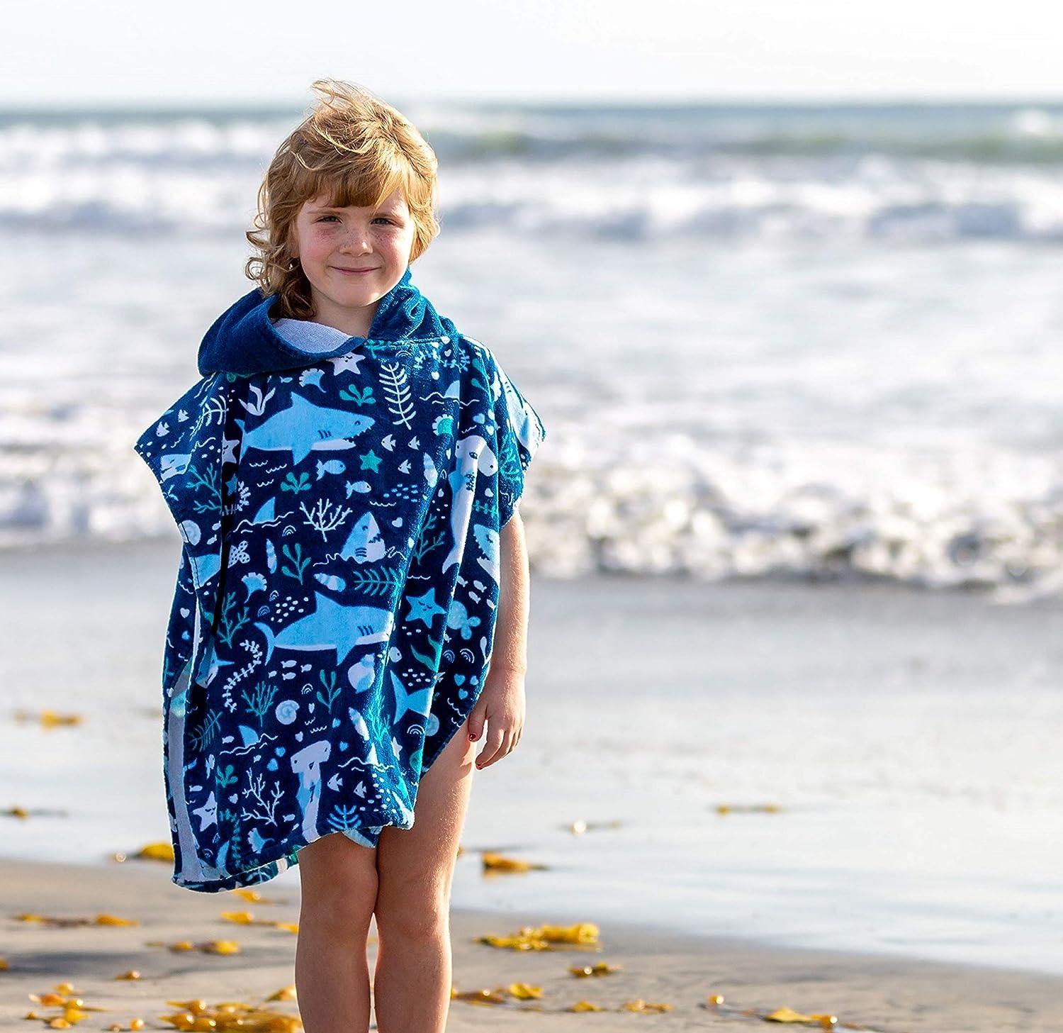 Toalla con capucha para niños, cubierta de traje de baño para playa, piscina, - VIRTUAL MUEBLES