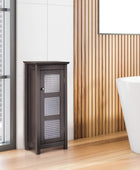 Mueble de baño de madera Piso y puerta de cristal marrón 6216