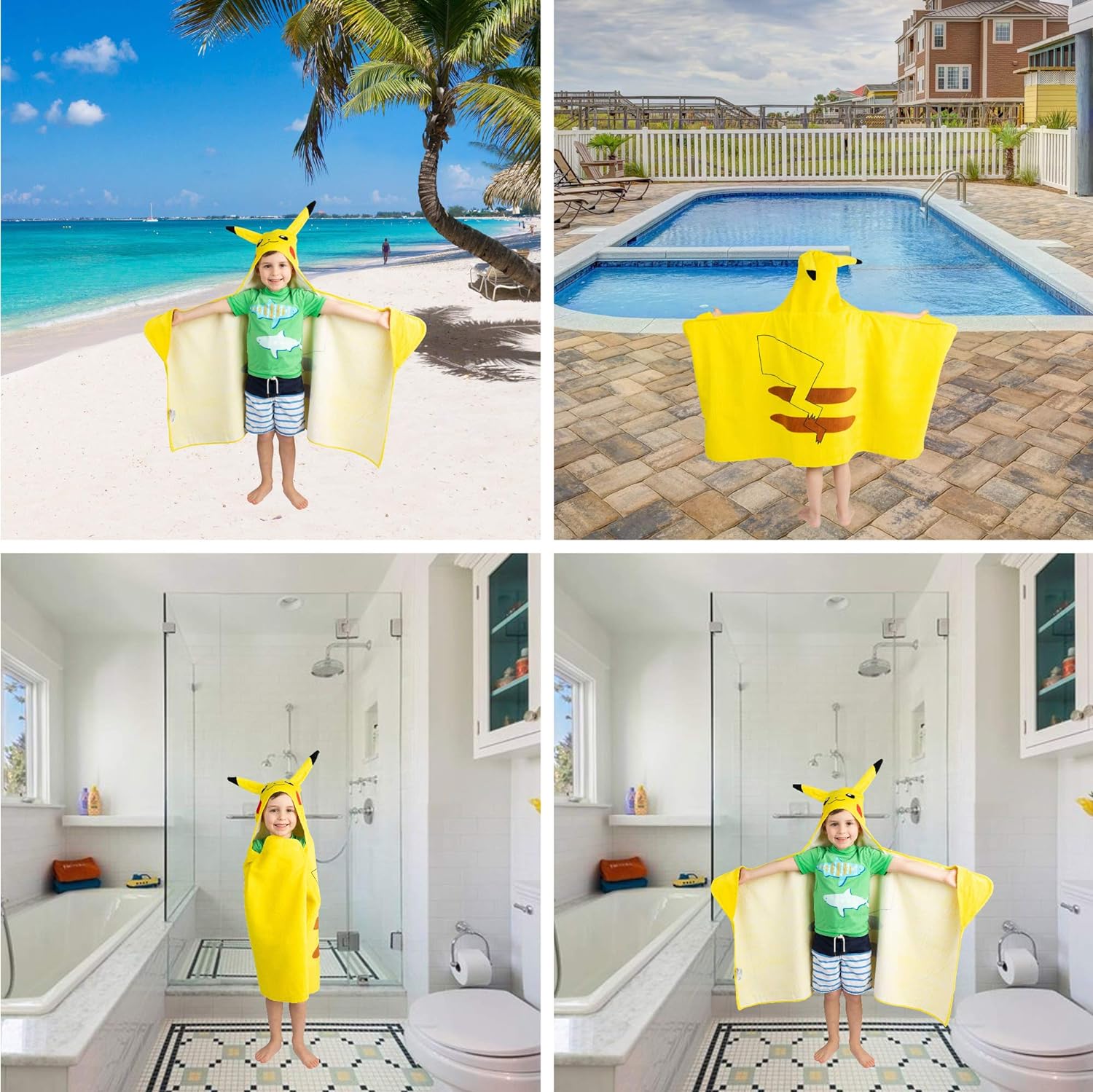 visesunny Yellow Banana - 2 bolsas húmedas con bolsillos con cremallera,  lavable, reutilizable, espaciosa para viajes, playa, piscina, guardería