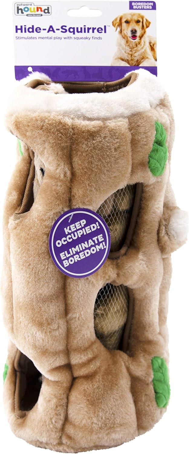 Hide A Squirrel Rompecabezas de peluche para perro, talla XL