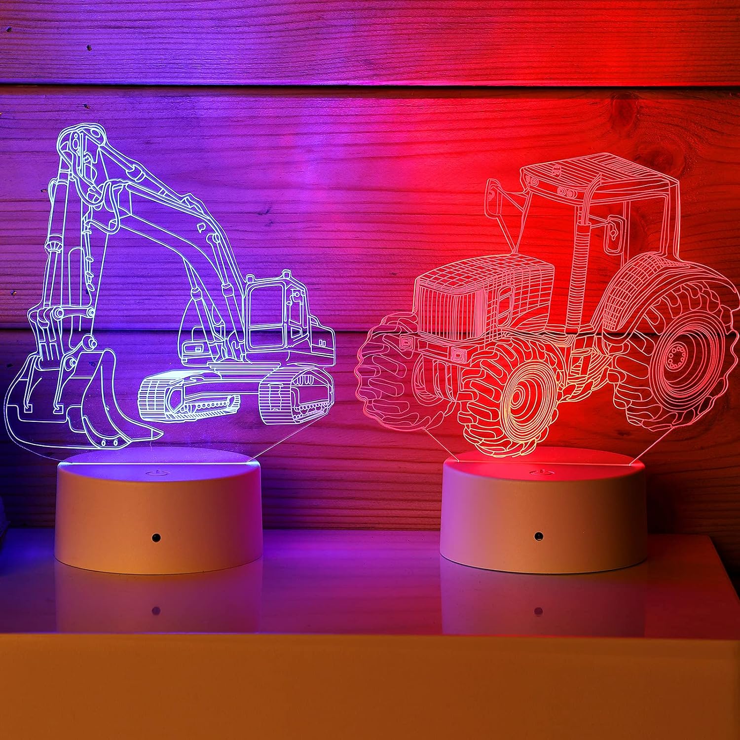 Base de lámpara LED de noche 3D, lámpara LED de ilusión de 16 colores, -  VIRTUAL MUEBLES