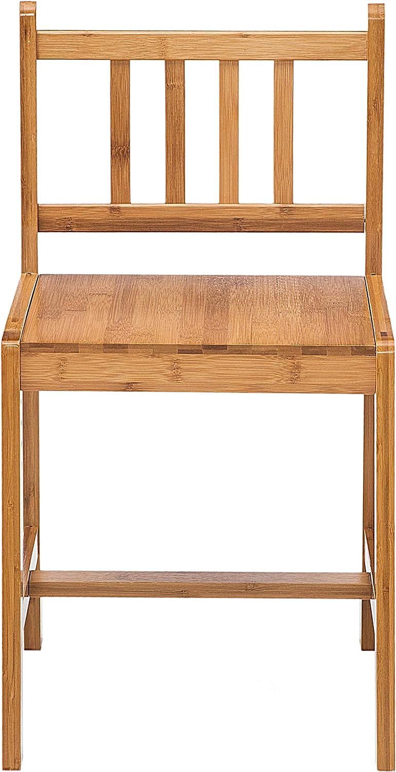UNICOO Juego de escritorio y silla de bambú ajustable en altura para niños,
