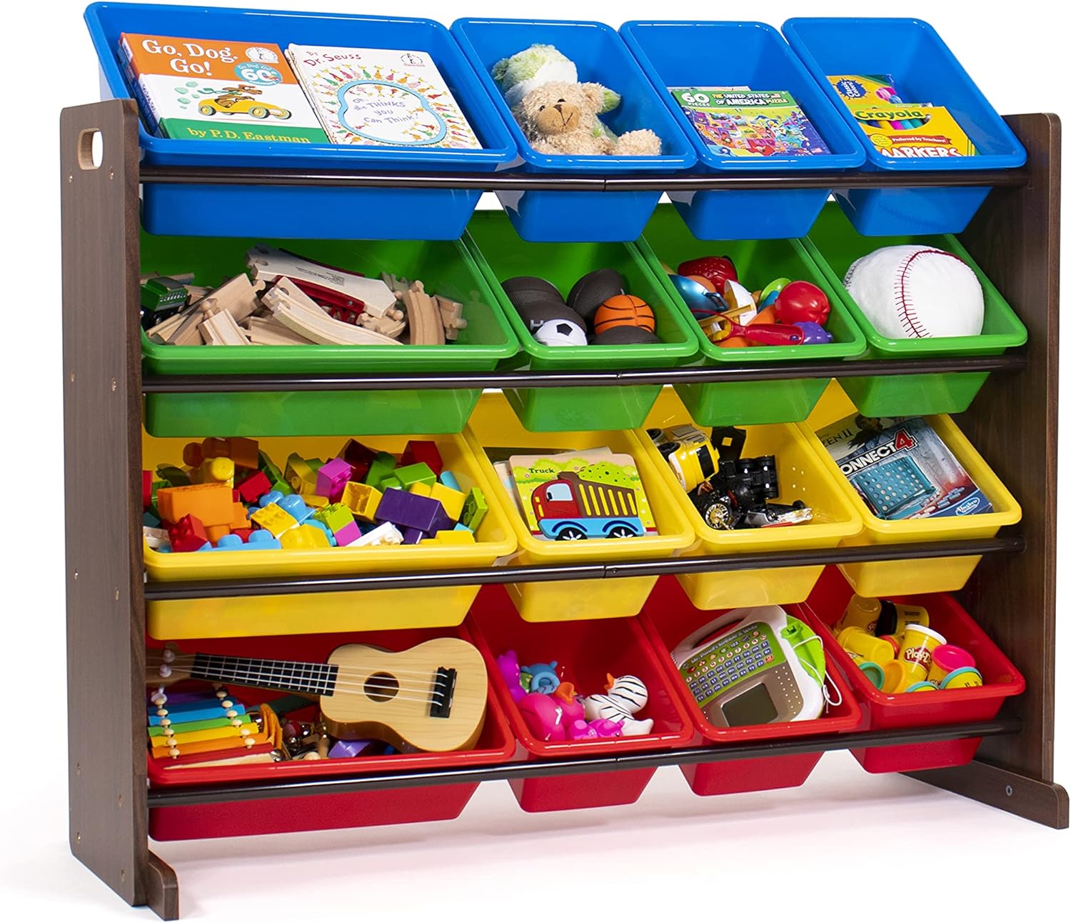 Mueble organizador de juguetes  Organizador de juguetes, Cubos de  almacenaje, Contenedores de plástico