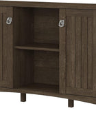 Furniture Salinas Accent Armario de almacenamiento con puertas, color marrón