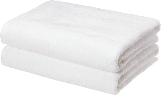 Tienda Basics Toallas de baño de secado rápido, 100% algodón, paquete de 2,