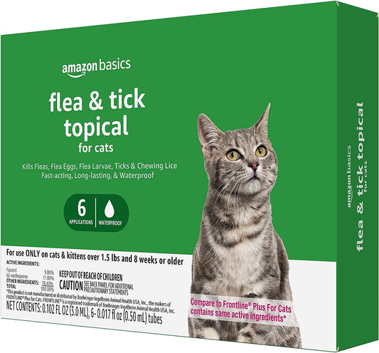 Tienda Basics Tratamiento tópico para pulgas y garrapatas para gatos (más de