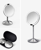 Espejo de acero inoxidable con sensor de luz Simplehuman, de 5 pulgadas, ideal - VIRTUAL MUEBLES