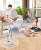 Ventilador de mesa oscilante, silencioso ventilador de inclinación ajustable de - VIRTUAL MUEBLES
