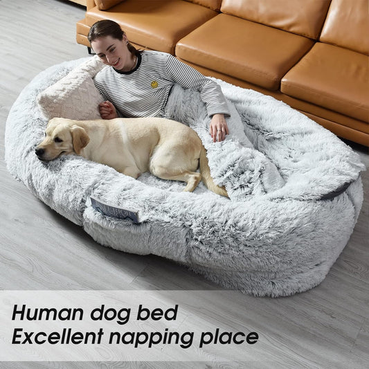 Cama para perros humanos, camas para perros de 71 x 45 x 14 pulgadas, tamaño