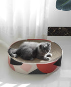 Cartón rascador para gatos almohadilla ovalada corrugada para rascar gatos