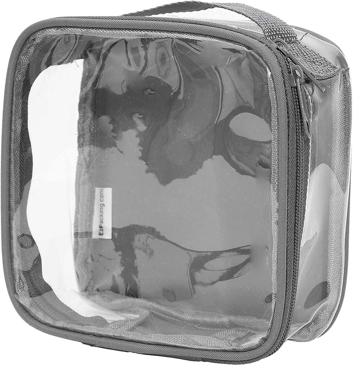 Bolsa de aseo transparente aprobada por la TSA para viajes, compatible con  aerolíneas, tamaño de cuarto de galón 3-1-1, bolsa de equipaje para
