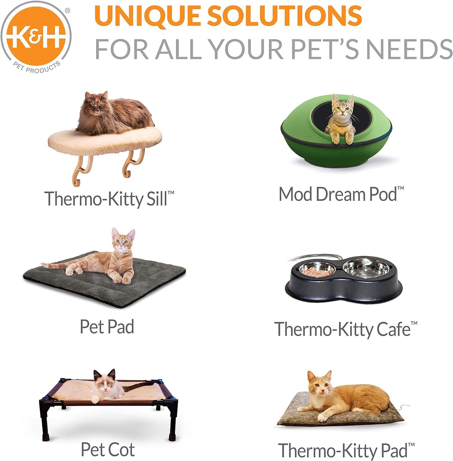 K&H Products Cama térmica para gatos, cama térmica para gatos, cama térmica