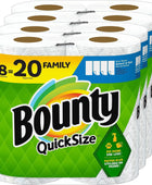 Bounty toallas de papel de tamaño rápido, blanco, 8 rollos familiares 20 rollos - VIRTUAL MUEBLES