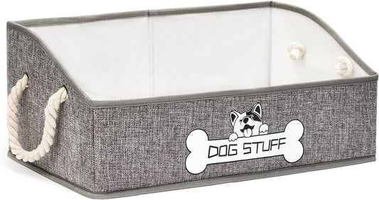Caja de juguetes para perros, almacenamiento grande de juguetes para perros con
