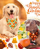 100 bandanas de otoño para perro, a granel, día de Acción de Gracias, bufandas