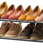 Zapatero de 2 niveles para armario, zapatero de pie, estante de zapatos de