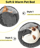 Cama para perros pequeños con manta adjunta acogedora cama para mascotas con