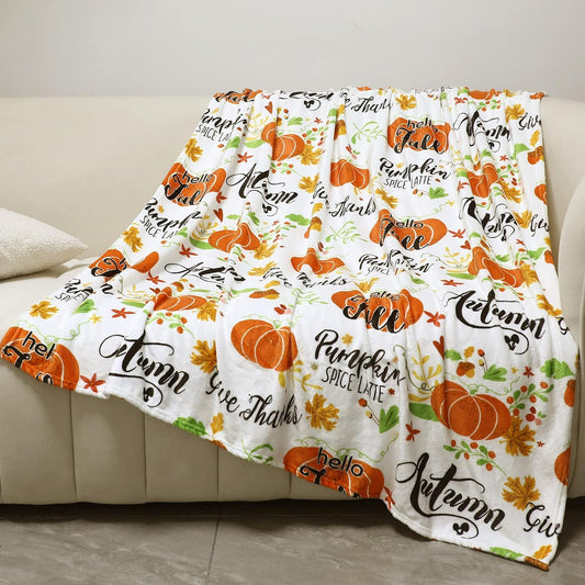 Manta de decoración de otoño para el hogar, manta de Acción de Gracias, suave