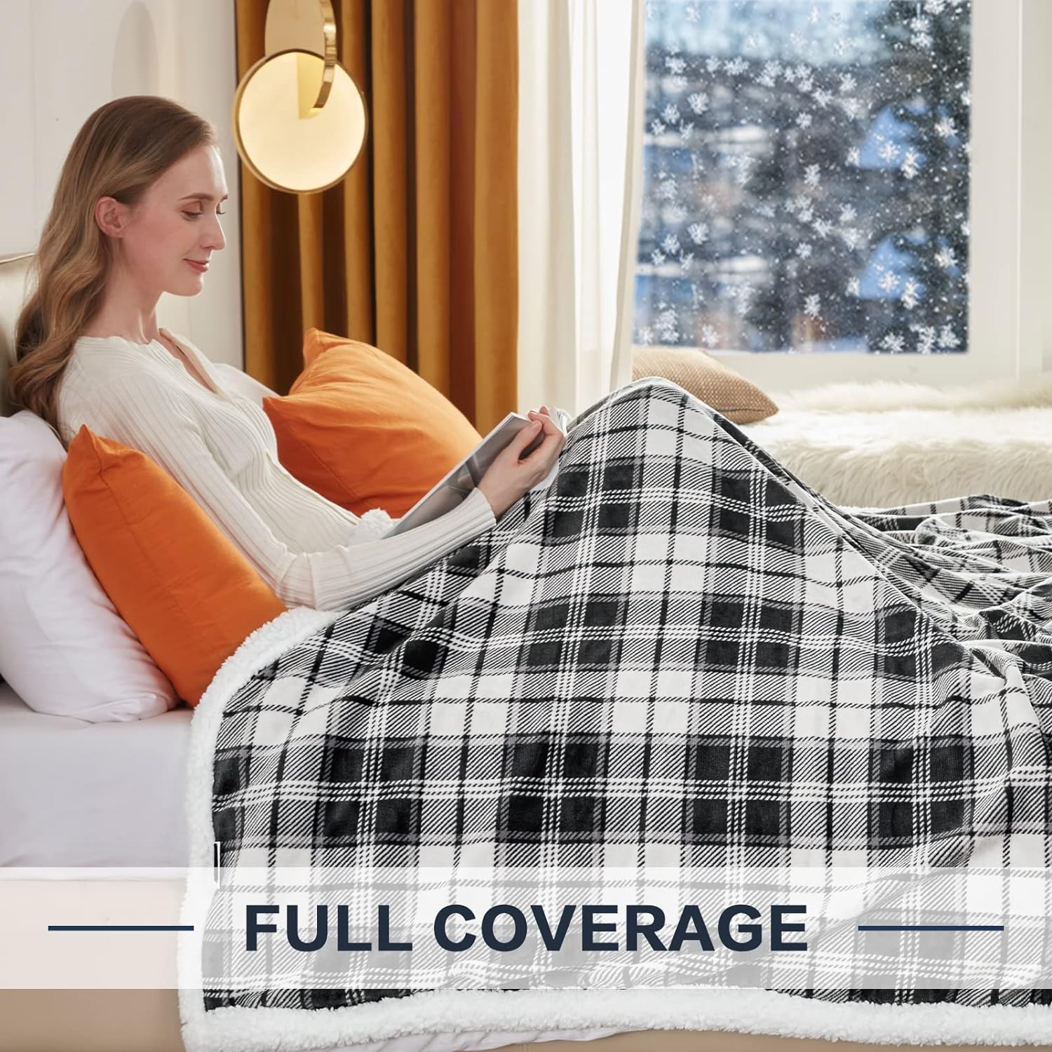 Manta de Sherpa grande, mantas gruesas y cálidas para cama, sofá, sofá a  cuadros, edredón suave y cómodo, manta de invierno - AliExpress