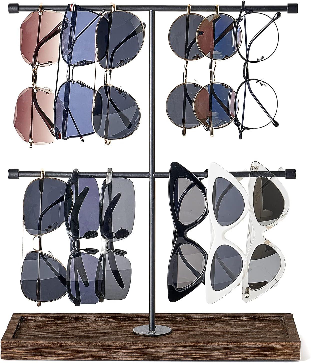 Mkono Organizador de lentes de sol rústico para almacenamiento de