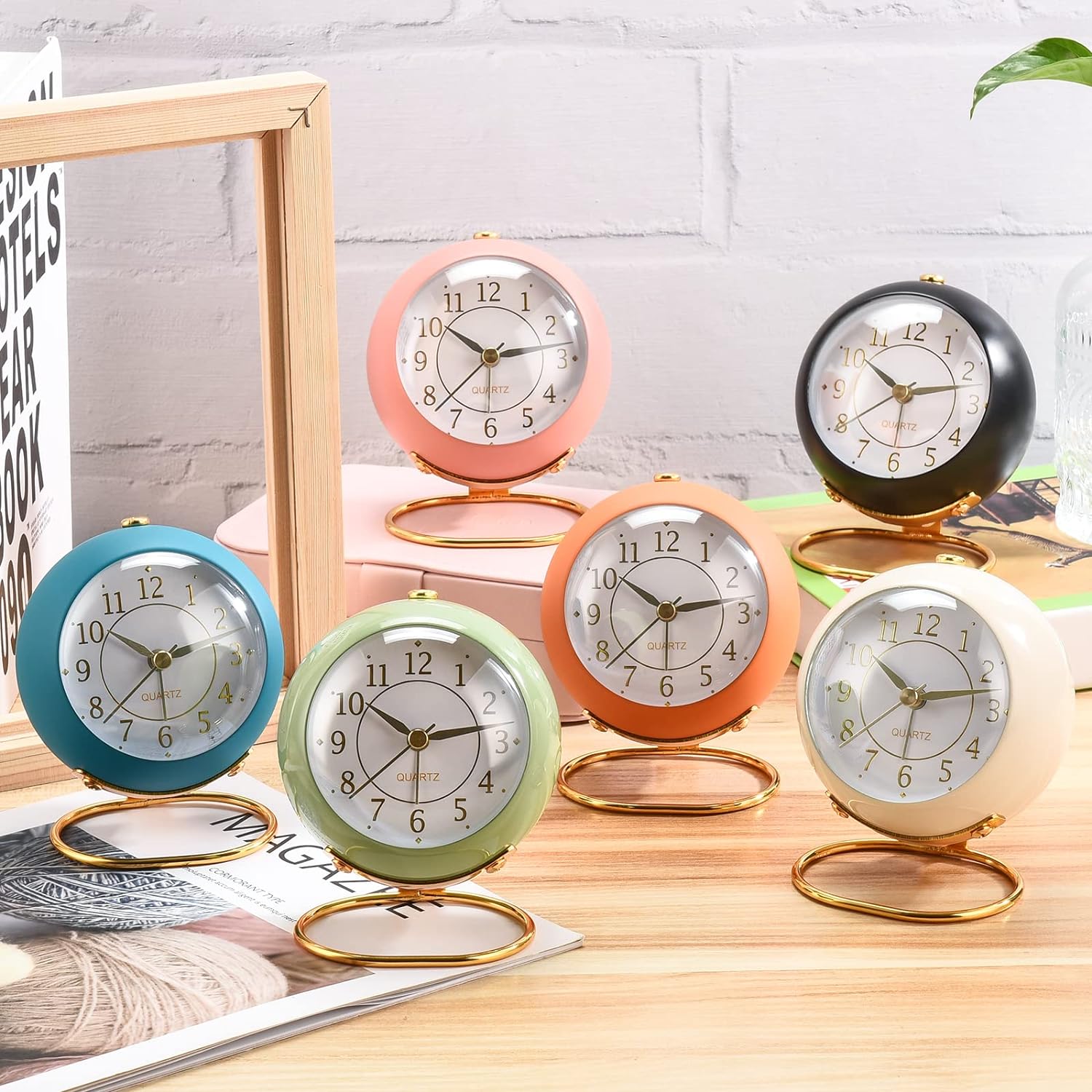 Reloj Despertador Analógico Estilo Vintage Color Plateado