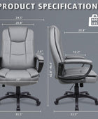 Silla de escritorio de oficina, silla ejecutiva ergonómica de gerencia, silla