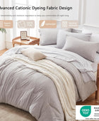 Bed in a Bag Juego de edredón de 5 piezas, tamaño individual, color gris, suave