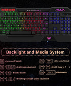 AULA Combo de teclado y mouse para juegos, juego de mouse con retroiluminación