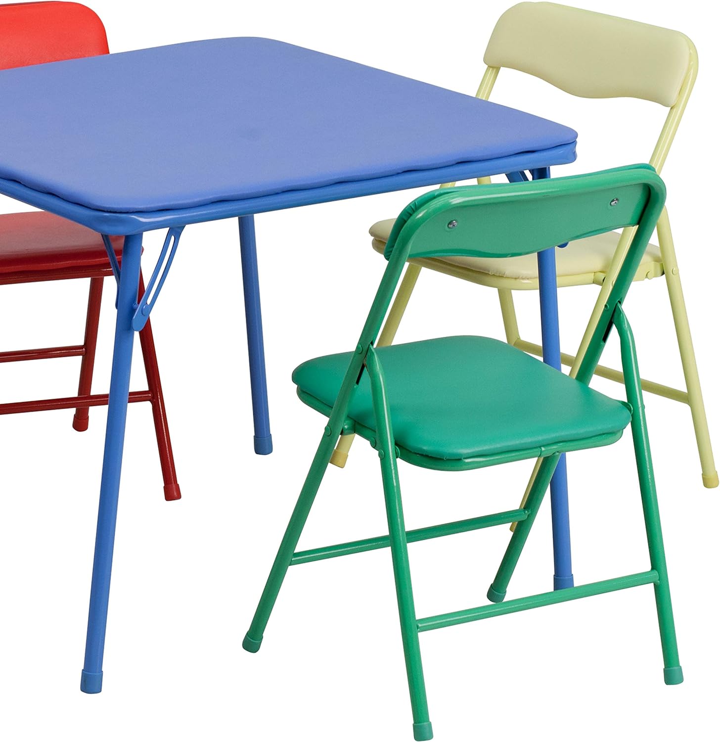 Juego colorido de mesa y sillas plegables de 5 piezas para niños