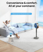 Ventilador inteligente para dormitorio, ventilador de pedestal con WiFicontrol - VIRTUAL MUEBLES