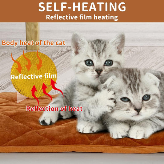 Tapete autocalentable para gatos para interiores y exteriores, súper suave,