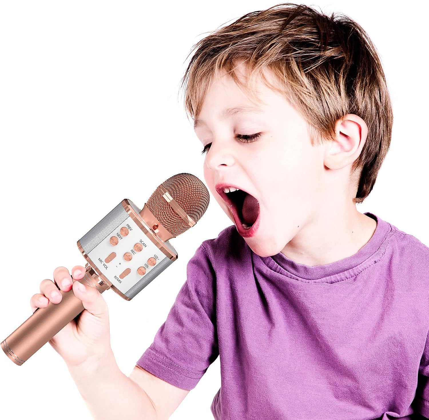 Paquete de 2 micrófonos de karaoke para niños, micrófono inalámbrico B -  VIRTUAL MUEBLES