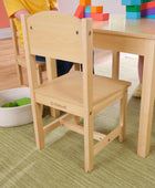 Juego de mesa Farmhouse de madera con 4 sillas, muebles infantiles para arte y