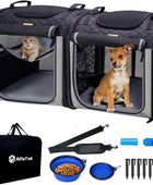 Transportador para perros y gatos desmontable con doble compartimento para