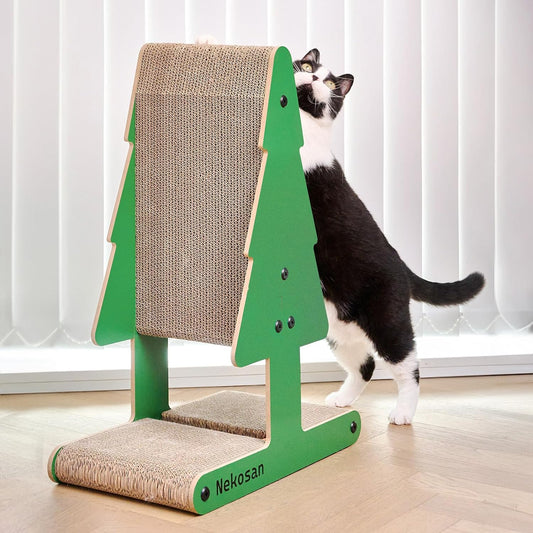 Rascador para gatos, poste rascador vertical para gatos, rascador de cartón