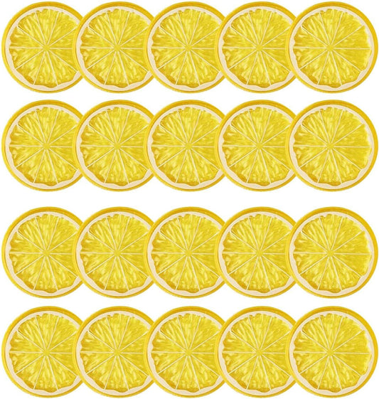 20 piezas de mini rebanadas de imitación de frutas de limón, modelo de fruta - VIRTUAL MUEBLES