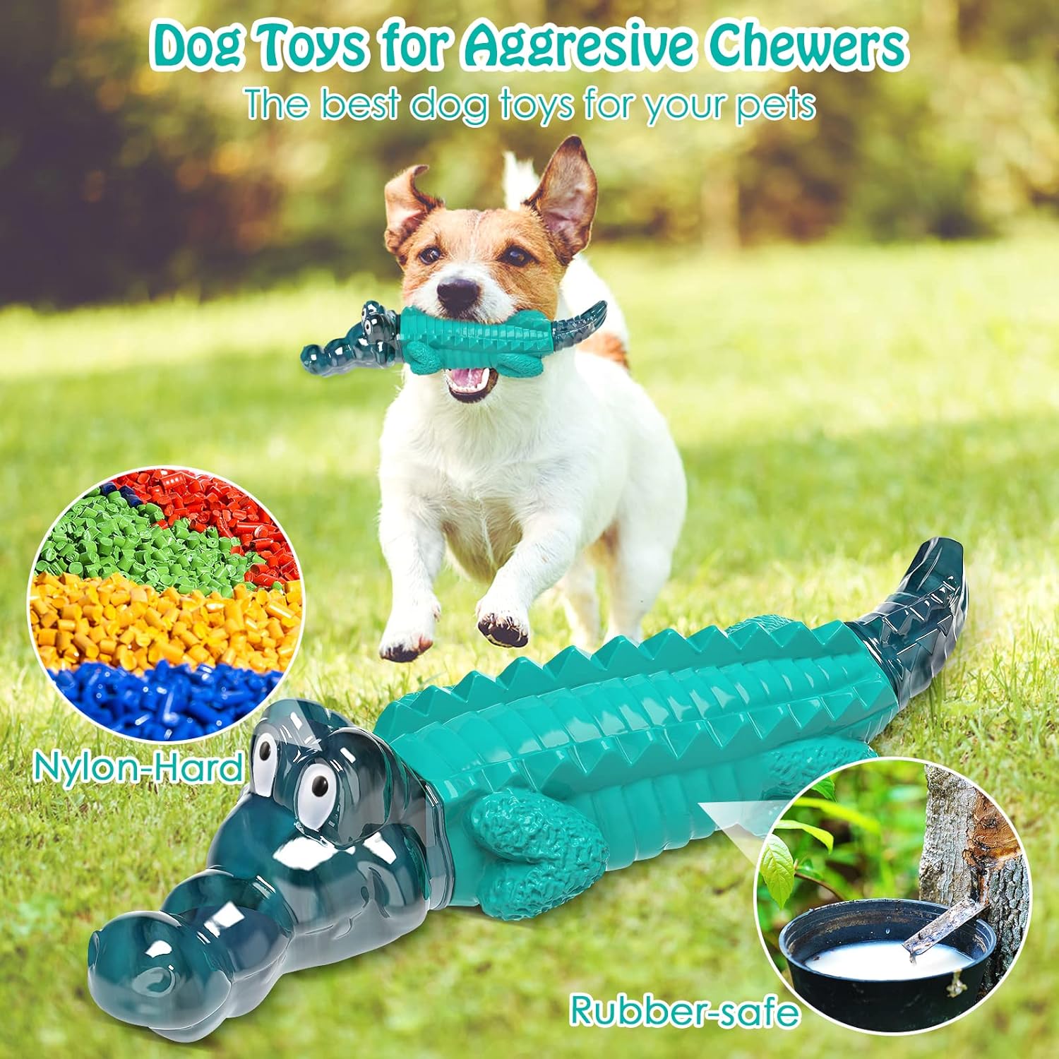 Pamlulu Juguetes para perros medianos, juguetes masticables indestructibles  para perros, juguetes resistentes para la dentición para cachorros