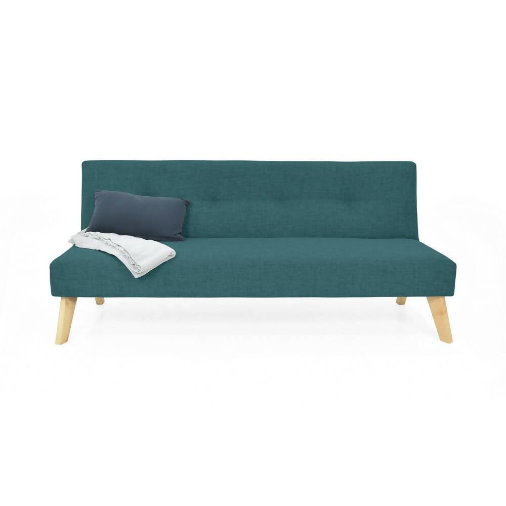 Futon London 3 Posiciones Tela Petroleo - VIRTUAL MUEBLES