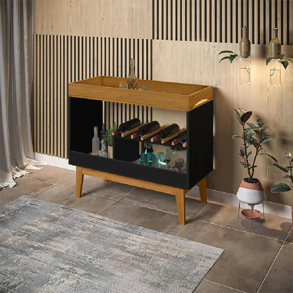 Bar Bora Negro Natural - VIRTUAL MUEBLES