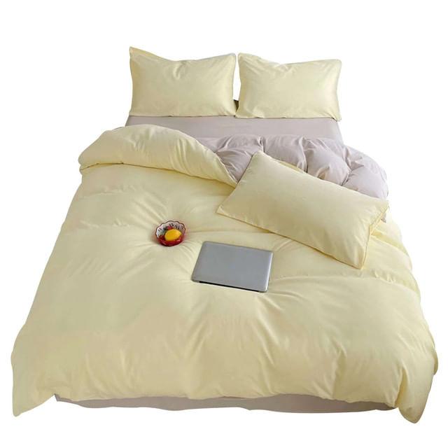 Duvet Bicolor Amarillo / Beige Doble - VIRTUAL MUEBLES
