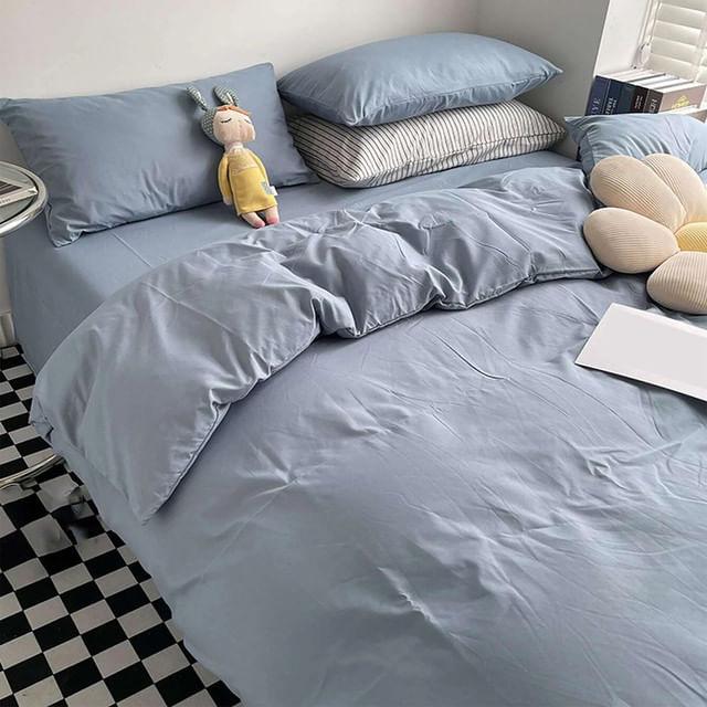 Duvet Bicolor Azul Gris King - VIRTUAL MUEBLES