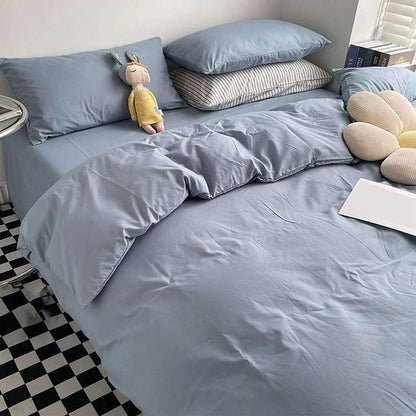 Duvet Bicolor Azul Gris King - VIRTUAL MUEBLES