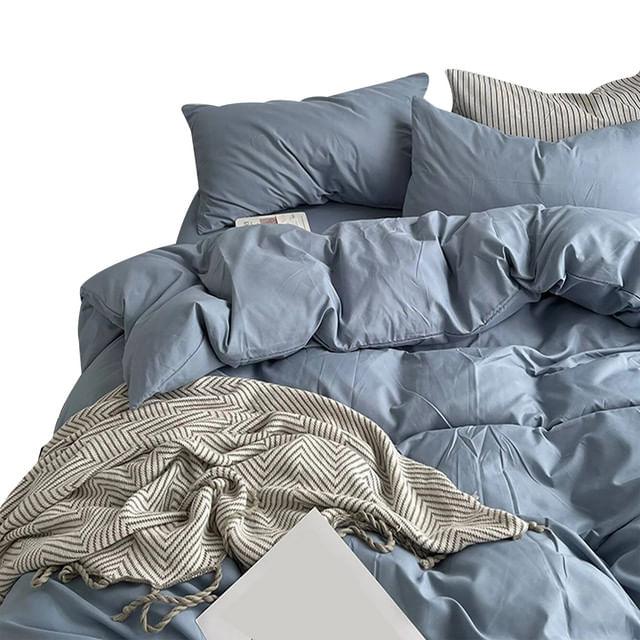 Duvet Bicolor Azul Gris King - VIRTUAL MUEBLES