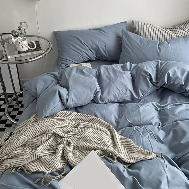 Duvet Bicolor Azul Gris King - VIRTUAL MUEBLES