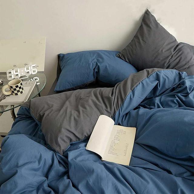 Duvet Bicolor Azul / Gris Oscuro King - VIRTUAL MUEBLES